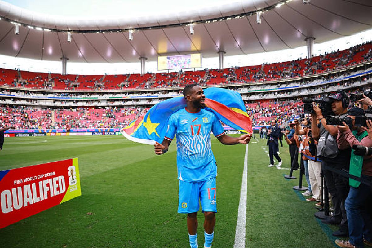 ZAPOPAN, MEXICO - MARCH 31: Cédric Bakambu of Congo DR celebrates after winning and qualifying to the FIFA World Cup 2026 Play-Off tournament final match between Congo DR and Jamaica at Estadio Guadalajara on March 31, 2026 in Zapopan, Mexico.  (Photo by Manuel Velasquez - FIFA/FIFA via Getty Images)